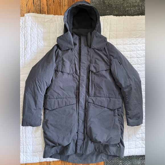 New Nike snow Jacket Sportswear Tech Pack Down Fill Parka Dark Grey Men's Coat - Picture 7 of 16